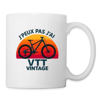 Vintage Mountain Bike Sunset - Mug - white - Right