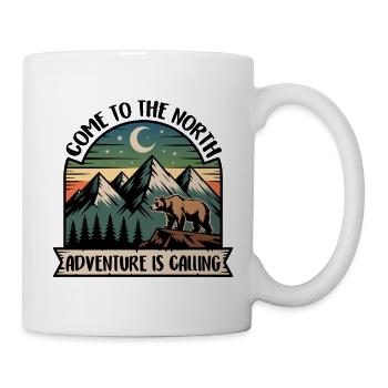 Venez au Nord – Aventure Ours & Montagnes - Mug blanc - blanc - Droite