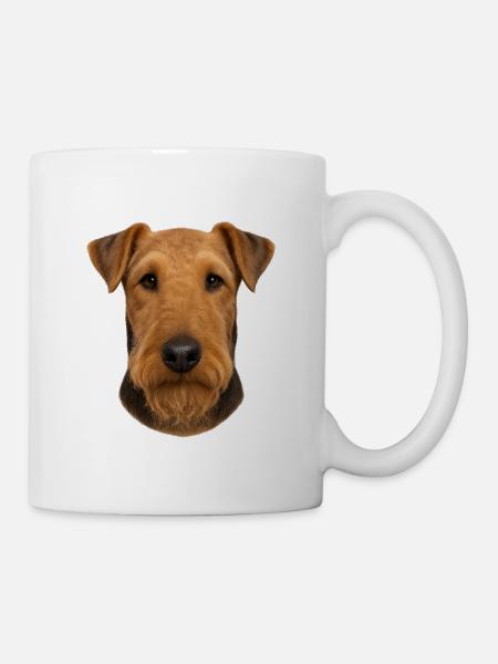 Hundekopf Portrait Braunton - Tasse - Weiß