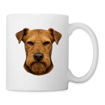 Terrier Head Portrait Brown - Mug - white - Right