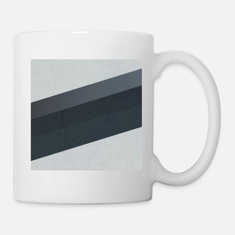 Scandi Geometric Art Grey Sand - Mug - white