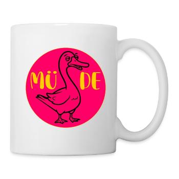 GANS GÄNSE Müde - Tasse - Weiß - Rechts