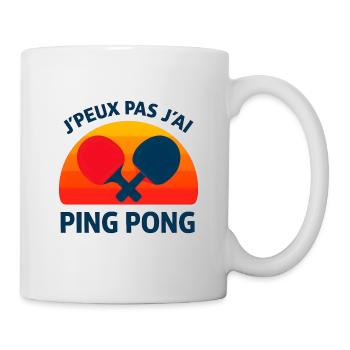 Ping Pong at Sunset - Mug - white - Right