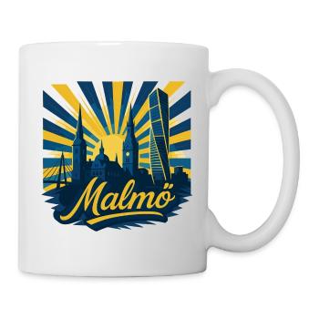 Malmö Stadt Schweden cool episch Geschenk - Tasse - Weiß - Rechts