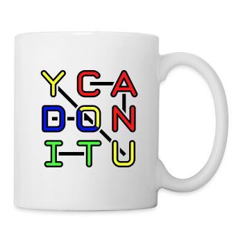 Motivierendes „You Can Do It“ in Farbe - Tasse - Weiß - Rechts