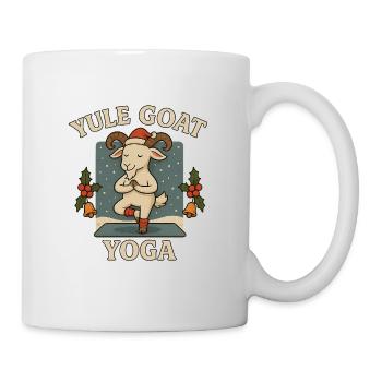 Yule Goat Yoga Holiday Charm - Mug - white - Right