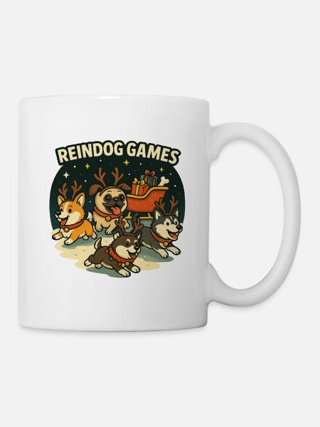 Reindog Games Winter Pups - Mug - white