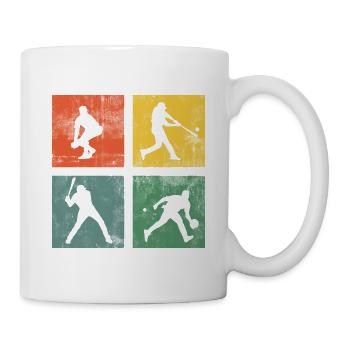Baseball Softball Sport Retro - Mug - white - Right