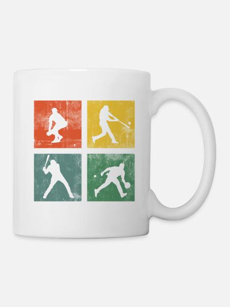 Baseball Softball Sport Retro - Tasse - Weiß
