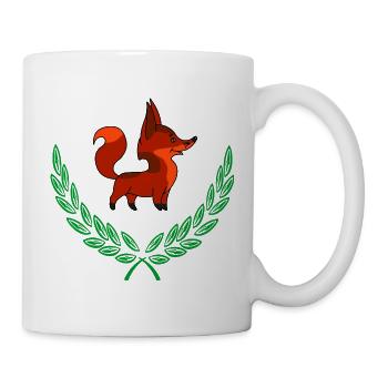 Fox in Laurel Wreath - Mug - white - Right