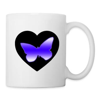Schmetterlinge - Tasse - Weiß - Rechts
