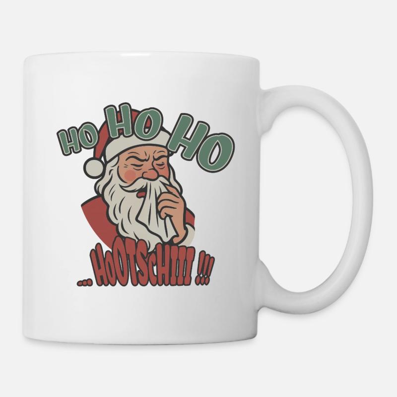 Hohoho Santa - Cold Winter Trendy Christmas Motif - Mug - white