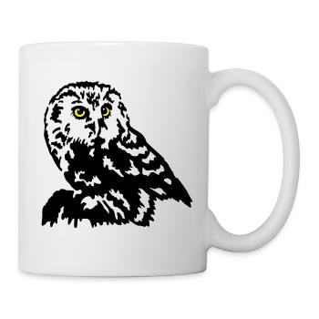 Petite chouette chouette - Mug blanc - blanc - Droite