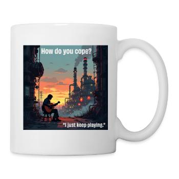 Jouer les sauvegardes à la guitare ! - Mug blanc - blanc - Droite