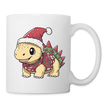 Dinosaure stégosaure à Noël - Mug blanc - blanc - Droite