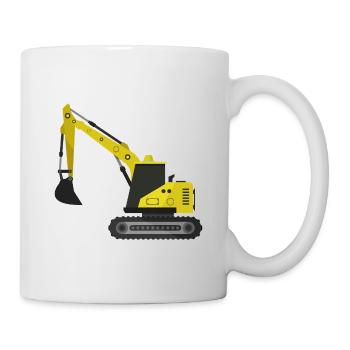 Excavatrice - Mug blanc - blanc - Droite