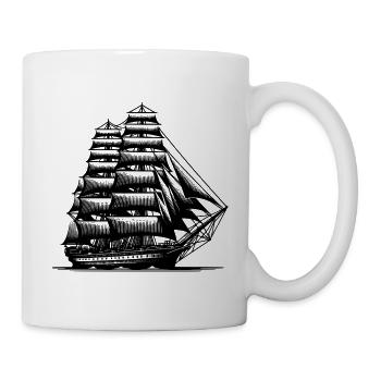 Vintage Sailing Ship Dreams Pure Nostalgia - Mug - white - Right