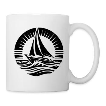 Segeltraum Wasserabenteuer im Kreis - Tasse - Weiß - Rechts