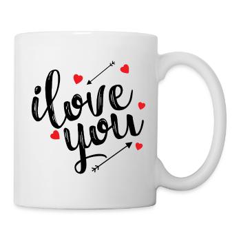 Ich liebe dich Erklärung Romantische Liebe Leidenschaft - Tasse - Weiß - Rechts