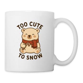 Cute Polar Bear – Too Cute to Snow - Mug - white - Right