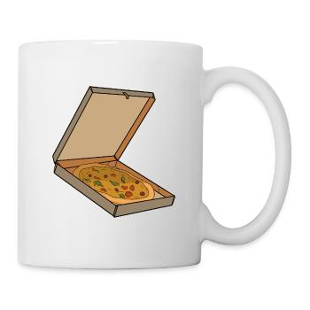 Boîte de pizza Pop Art Tranche - Mug blanc - blanc - Droite