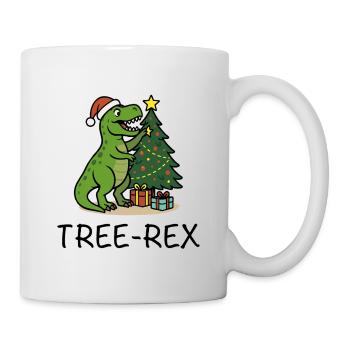 Tree-Rex – Ugly Christmas Style - Tasse - Weiß - Rechts