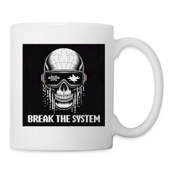 Cyberpunk Skull Break the System - Mug - white - Right