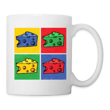 Cheese Pop Art Popart Cheese Piece Cheese Corner - Mug - white - Right