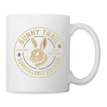 Rabbit Path Surveillance Department Funny Easter - Mug - white - Right