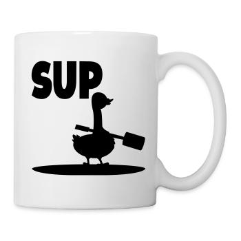 SUP Gans Wassersport Paddeln - Tasse - Weiß - Rechts