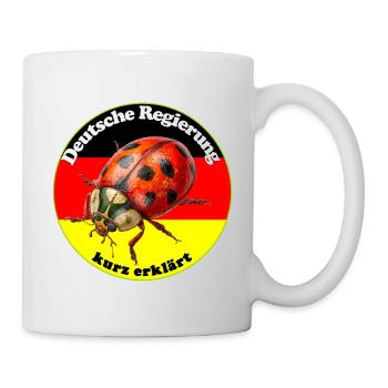 Deutsche Politik und Regierung kurz erklärt - Tasse - Weiß - Rechts