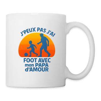 Football with Papa d'amour - Mug - white - Right