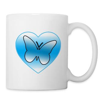 Schmetterlinge - Tasse - Weiß - Rechts