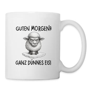 Grimmiges Schaf auf Eisplattform…. Guten Morgen ?  - Mug - white - Right