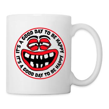 Good Day Be Happy Positive Motivation Happiness Saying - Mug - white - Right