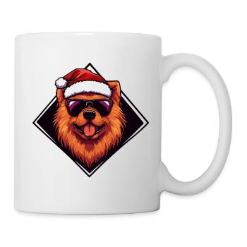 Santa Hund Cartoon  - Tasse - Weiß - Rechts