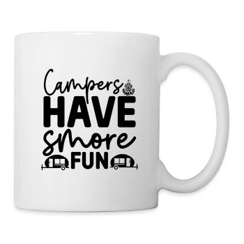 Camper haben noch mehr Spaß lustiges Wortspiel - Tasse - Weiß - Rechts