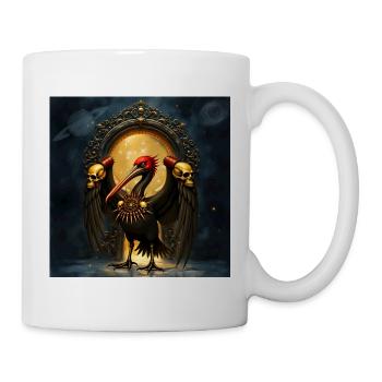 Schwarzer Herold des Pelikans - Tasse - Weiß - Rechts
