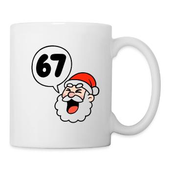 Le Père Noël crie 67 ! - Mug blanc - blanc - Droite