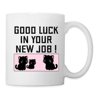 Abschiedsgesellschaft Viel Glück - Tasse - Weiß - Rechts