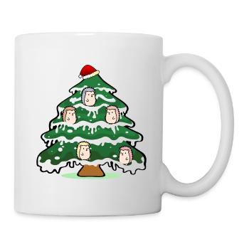 Sapin de Noël drôle Hérisson de Noël - Mug blanc - blanc - Droite