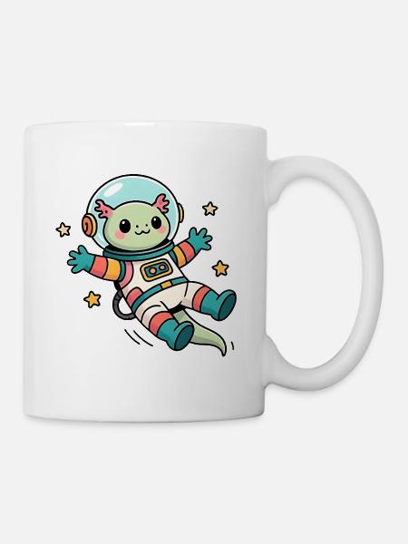 Axolotl Astronaute Kawaii - Mug blanc - blanc