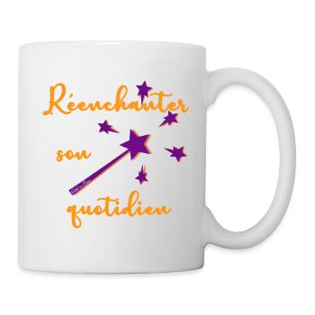 Réenchanter son quotidien - Mug blanc - blanc - Droite