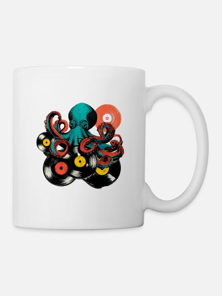Mix vinyle Octopus - Mug blanc - blanc