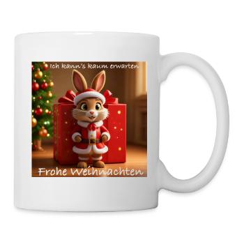 Lapin de Noël en costume de Père Noël - Mug blanc - blanc - Droite