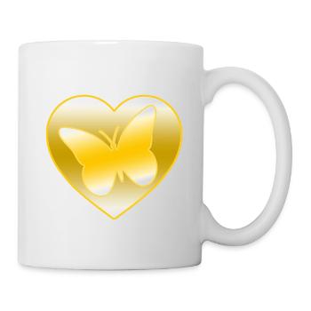 Schmetterlinge - Tasse - Weiß - Rechts