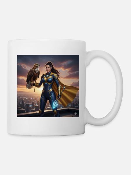 Urban Eagle Heldin - Tasse - Weiß