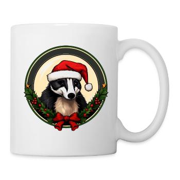Dachse Weihnachten - Tasse - Weiß - Rechts