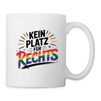 Pas de place pour la haine - Logo Cool Pride - Mug blanc - blanc - Droite