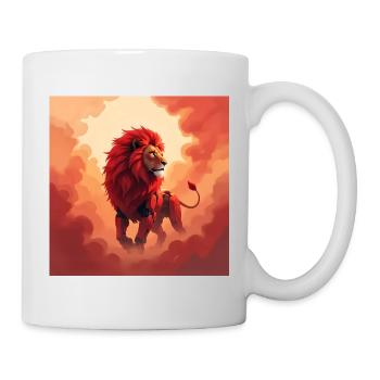 Mechanical Lion in Orange Skies - Mug - white - Right